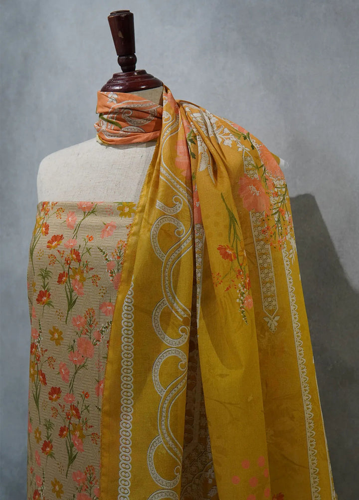 Bin Saeed Printed Suit Unstitched 3 Piece BN24F D-557 - Summer Collection