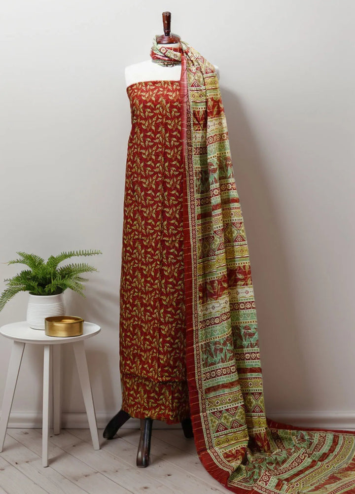 Bin Saeed Printed Suit Unstitched 3 Piece D-40 - Fall Collection