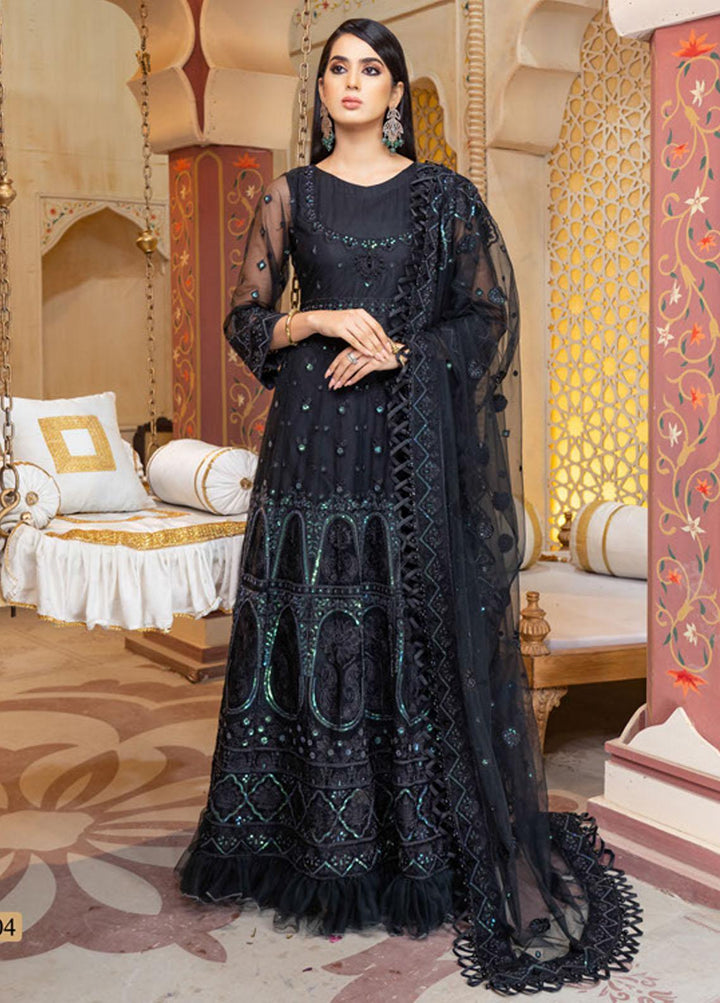 Biyaah By Noorma Kaamal Embroidered Suits Unstitched 3 Piece NK22B NK-B04 - Wedding Collection