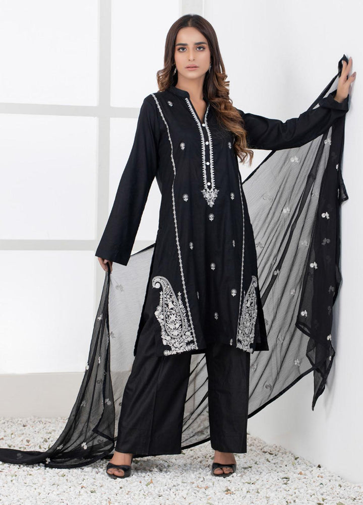 Black & White By ZS Textiles Embroidered Lawn Suits Unstitched 3 Piece ZS21BW-2 08 - Black & White Collection