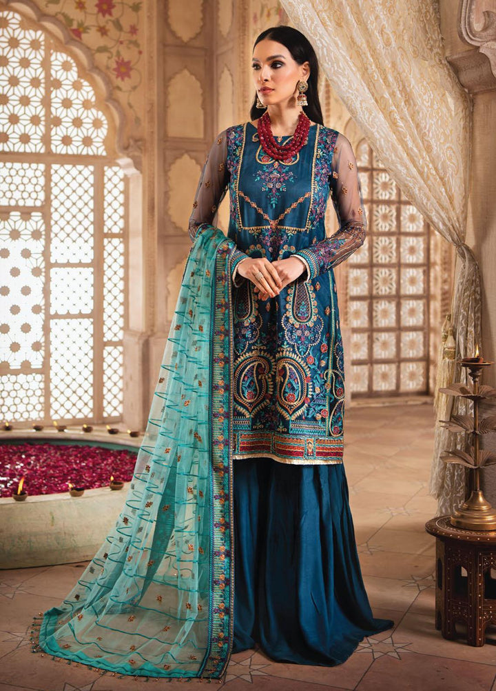 Blanche Fashion Embroidered Net Suits Unstitched 3 Piece BLF22C BLC-05 - Luxury Festive Collection