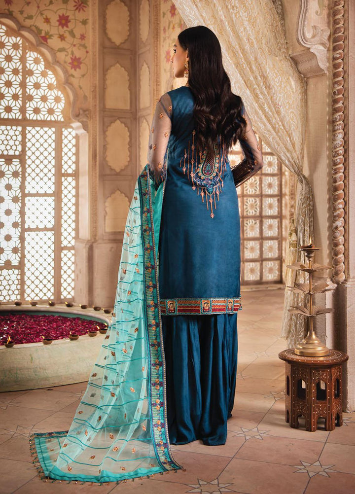 Blanche Fashion Embroidered Net Suits Unstitched 3 Piece BLF22C BLC-05 - Luxury Festive Collection