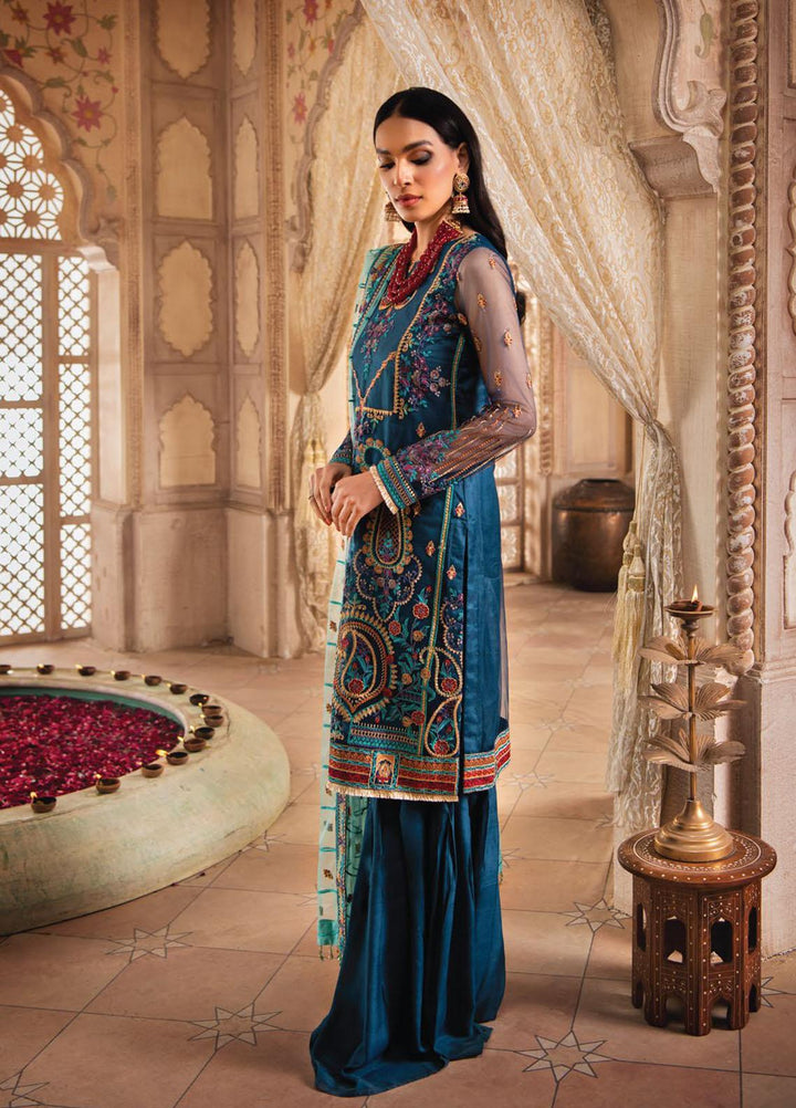 Blanche Fashion Embroidered Net Suits Unstitched 3 Piece BLF22C BLC-05 - Luxury Festive Collection