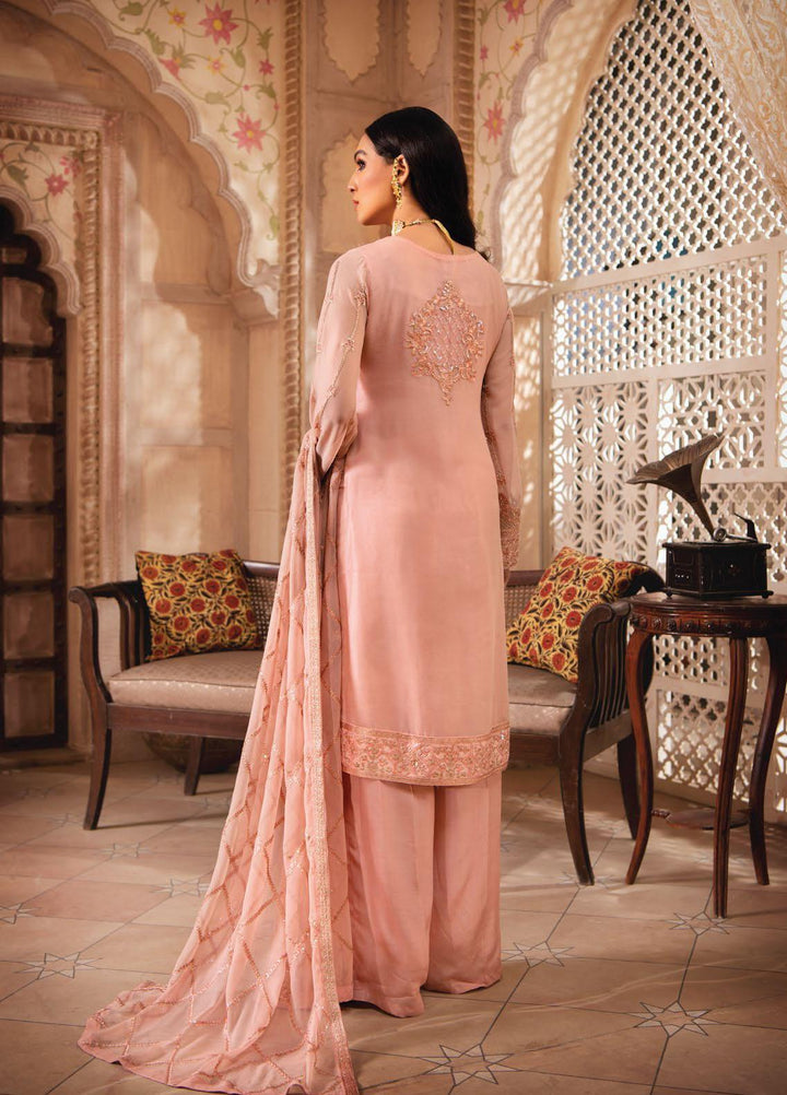 Blanche Fashion Embroidered Chiffon Suits Unstitched 3 Piece BLF22C BLC-06 - Luxury Festive Collection