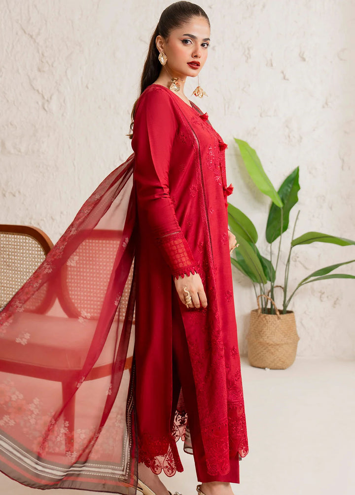 Bloom Core by Imrozia Pret Embroidered Viscose 3 Piece Suit IP-157 Rose