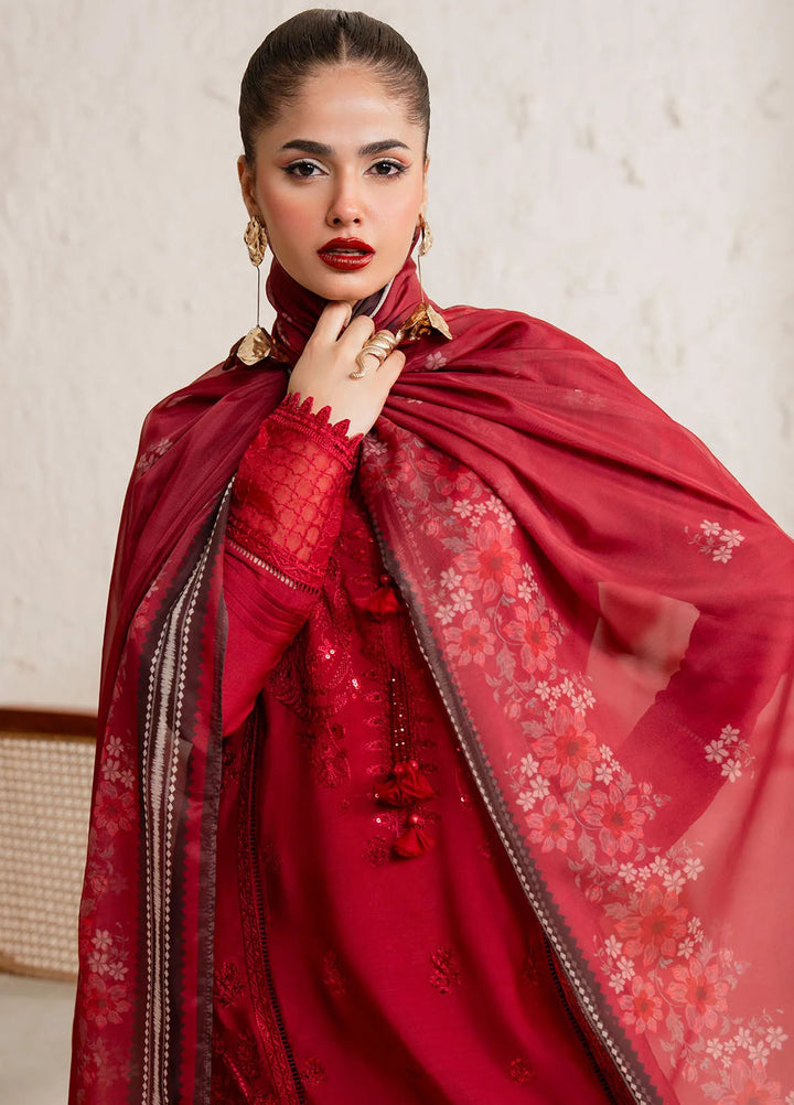 Bloom Core by Imrozia Pret Embroidered Viscose 3 Piece Suit IP-157 Rose