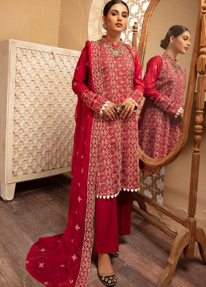 Blossom By Riaz Arts Embroidered Lawn Suits Unstitched 3 Piece RA22BE 02 - Eid Collection