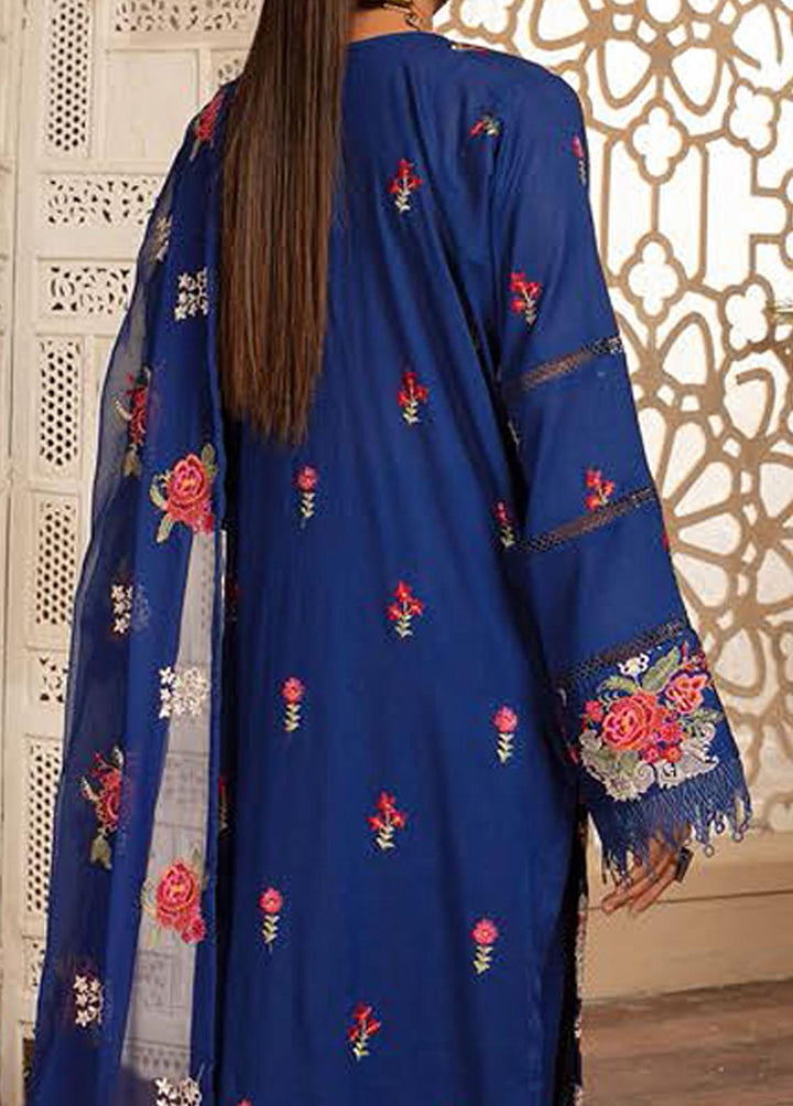 Blossom By Riaz Arts Embroidered Lawn Suits Unstitched 3 Piece RA22BE 04 - Eid Collection