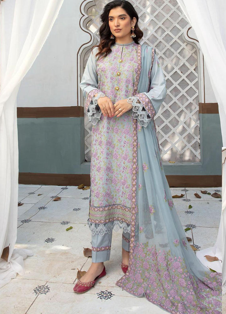 Blossom by Riaz Arts Embroidered Lawn Suits Unstitched 3 Piece RA22BL 03 - Exclusive Collection