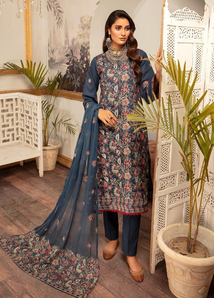 Blossom by Riaz Arts Embroidered Lawn Suits Unstitched 3 Piece RA22BL 07 - Exclusive Collection