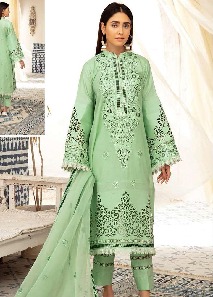 Blossom By Riaz Arts Embroidered Lawn Suits Unstitched 3 Piece RA22B 07 - Summer Collection