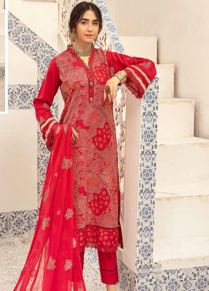 Blossom By Riaz Arts Embroidered Lawn Suits Unstitched 3 Piece RA22B 09 - Summer Collection