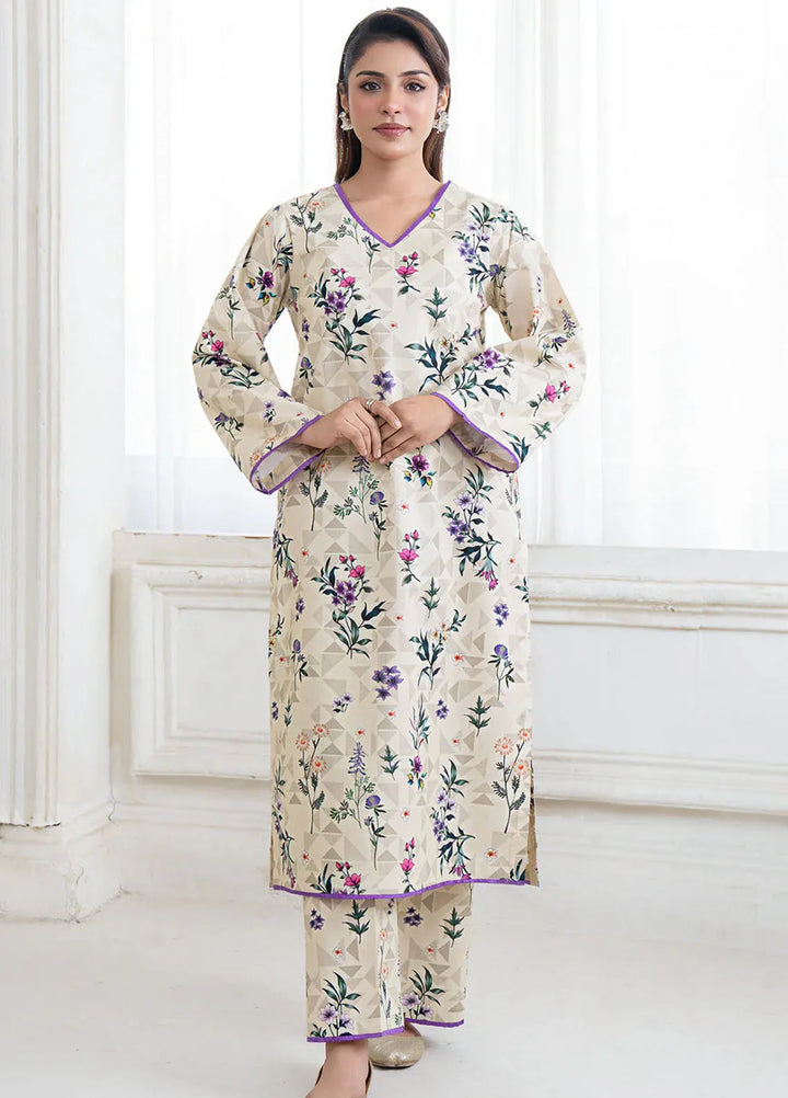 Botanical Bloom by Meerak Pret Printed Lawn 2 Piece Suit Gleam