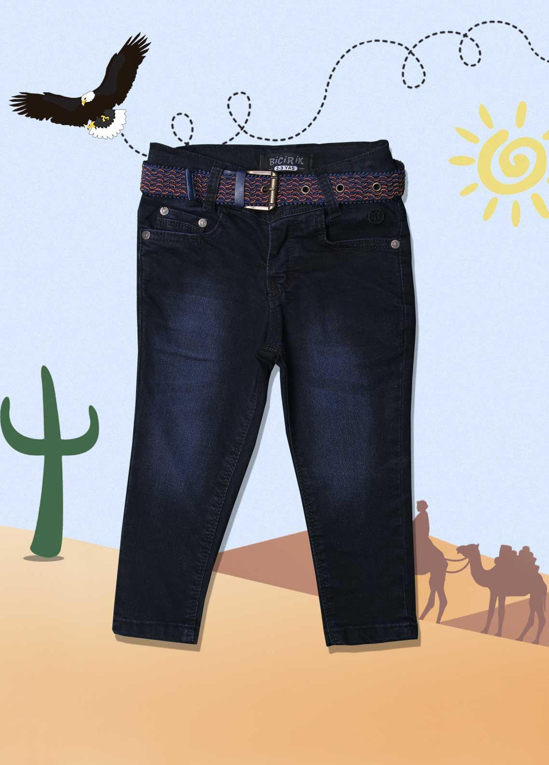 Sanaulla Exclusive Range Jeans Casual Pants for Boys - 14401 Blue