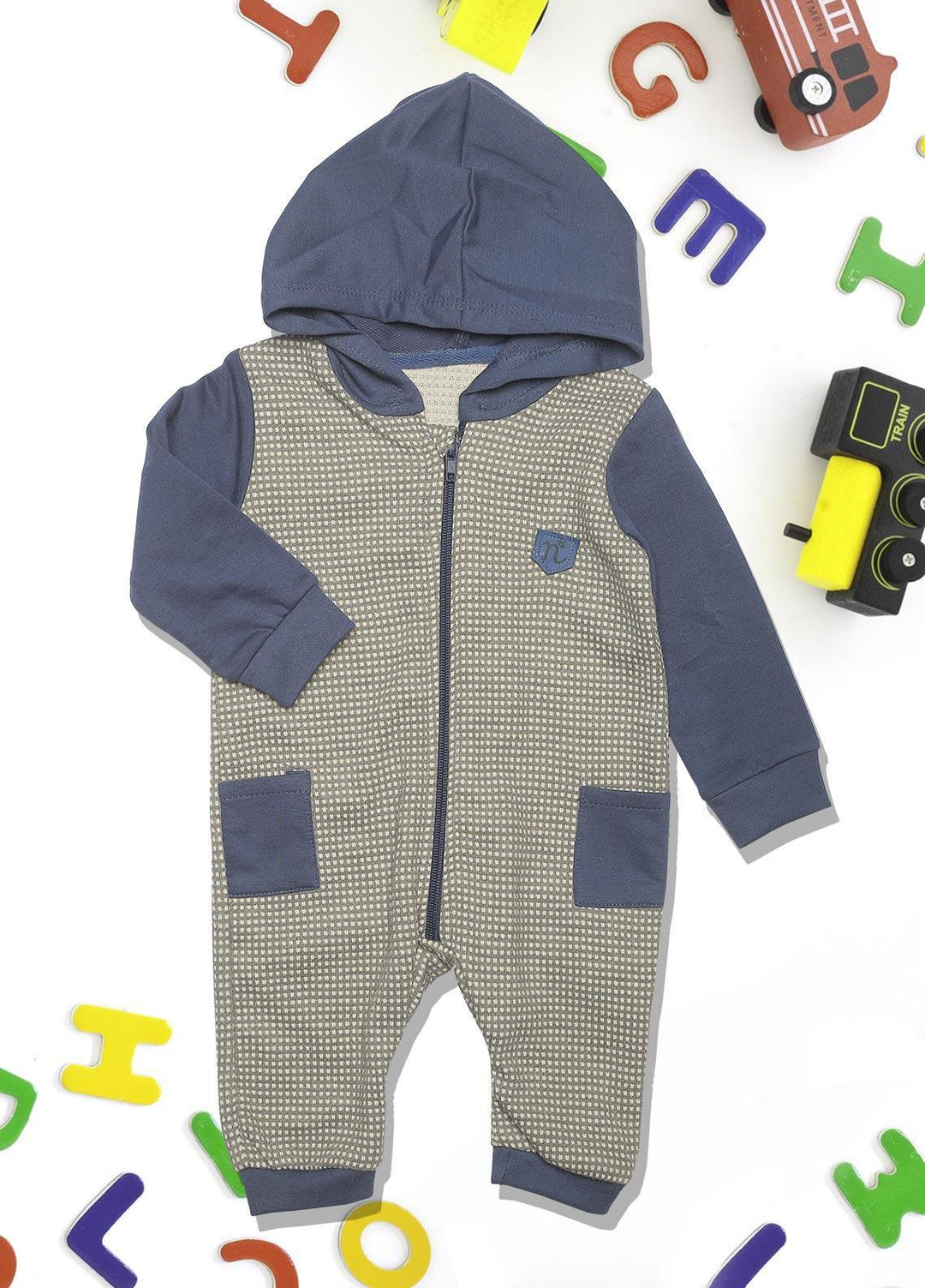 Sanaulla Exclusive Range Boys Rompers - 1011563 Navy