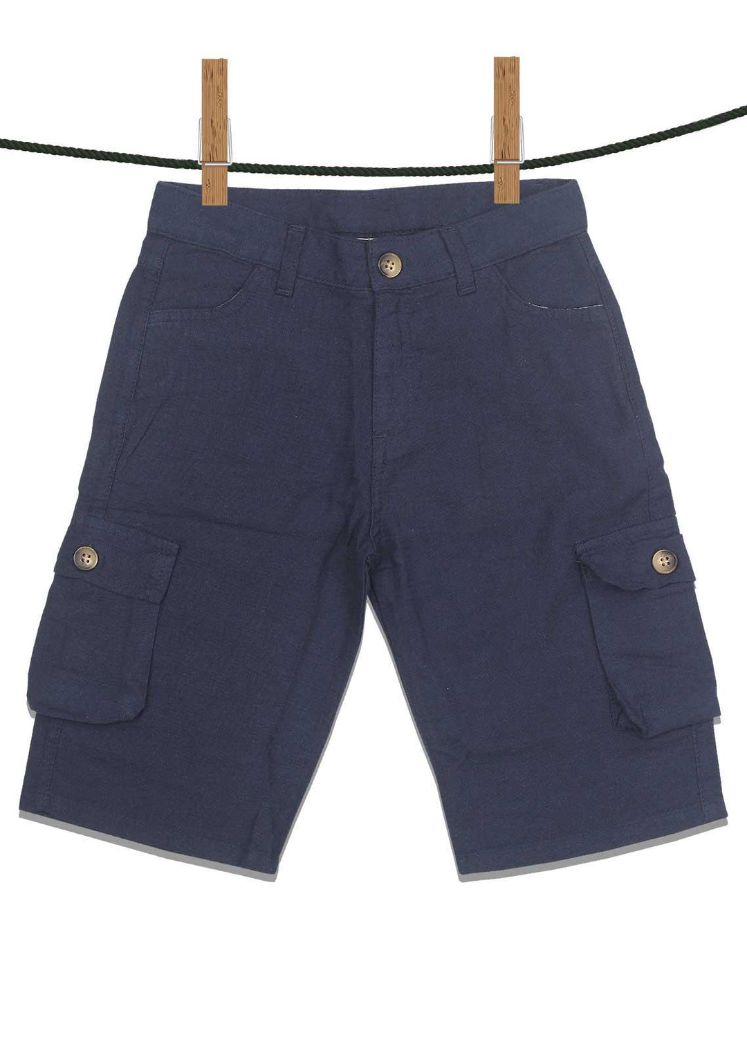 Sanaulla Exclusive Range Cotton Fancy Short for Boys - 120248 Navy Blue