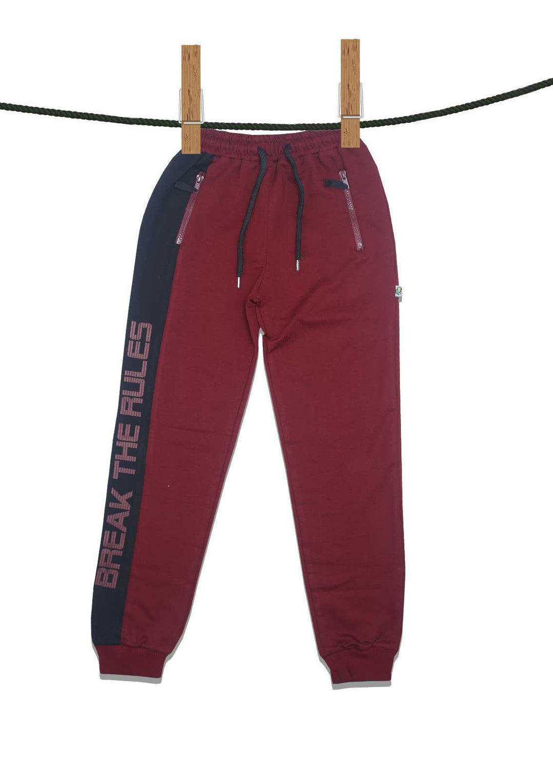 Sanaulla Exclusive Range Jersey Casual Boys Trousers - 109301 Maroon