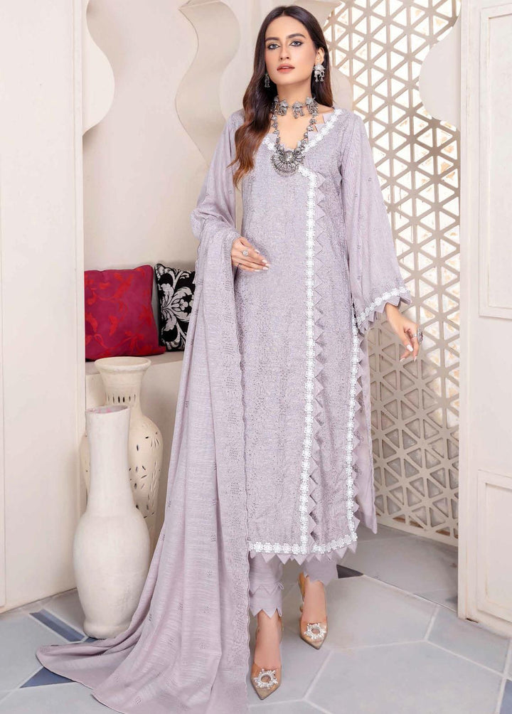 Breeze By Aalaya Embroidered Slub Suits Unstitched 3 Piece ALY22BS DE-09 - Winter Collection