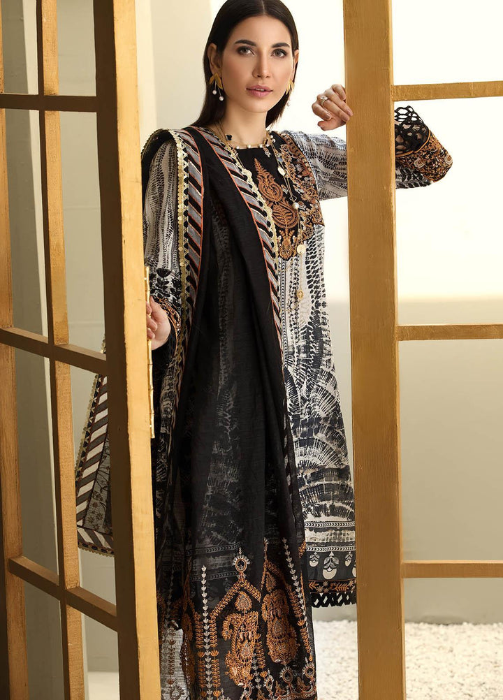 Resham Ghar Embroidered Lawn Suits Unstitched 3 Piece RG21B RGS-01 - Summer Collection