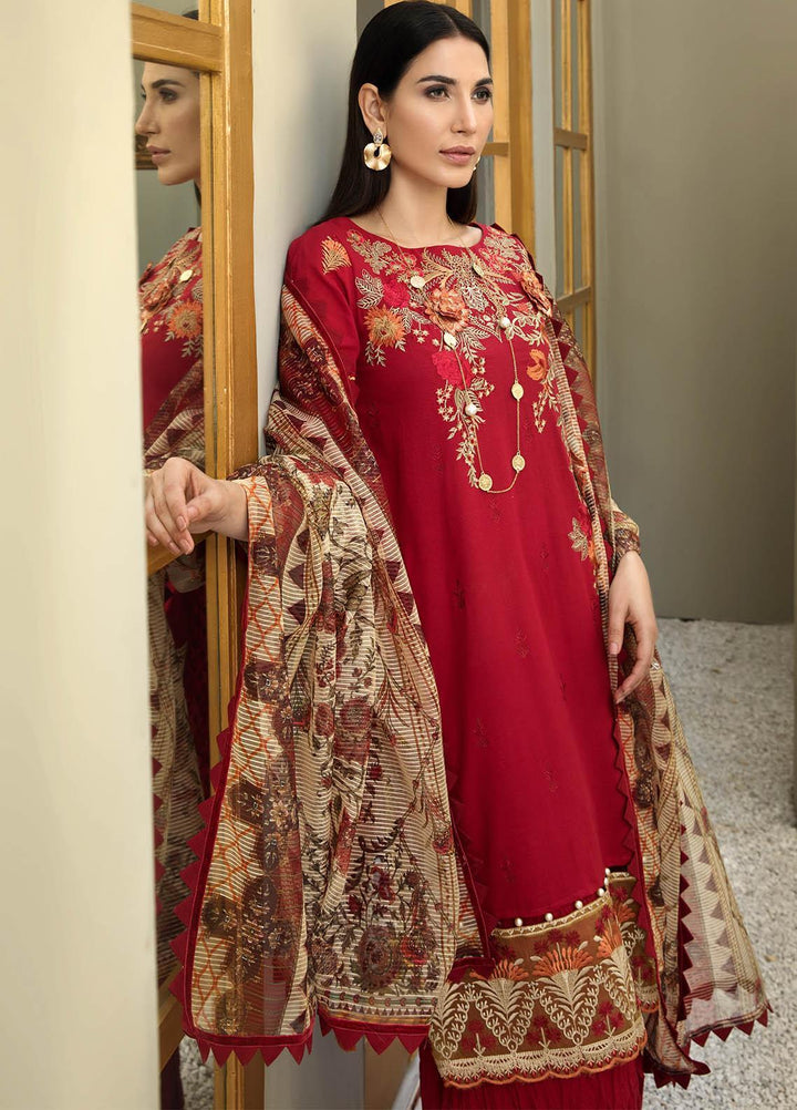 Resham Ghar Embroidered Lawn Suits Unstitched 3 Piece RG21B RGS-03 - Summer Collection