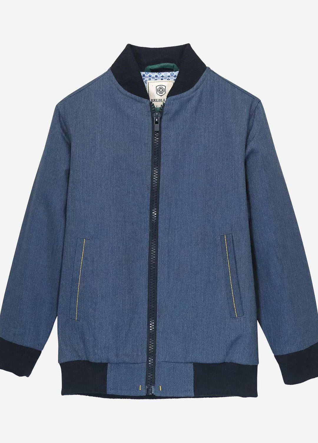 Brumano Cotton Casual Jackets for Boys - BM20JJ Blue Light Weight Casual Bomber Jacket - Junior