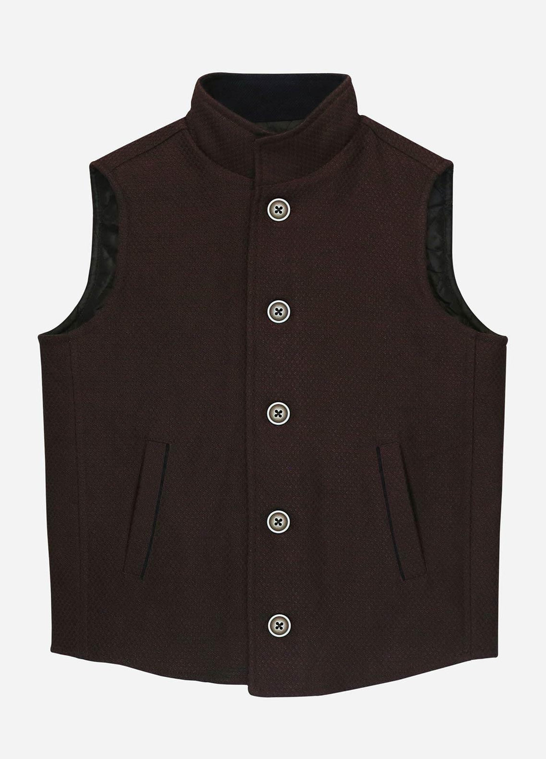 Brumano Polyester Casual Jackets for Boys - BM20JJ Bordo Quilted Casual Sleeveless Vest - Junior