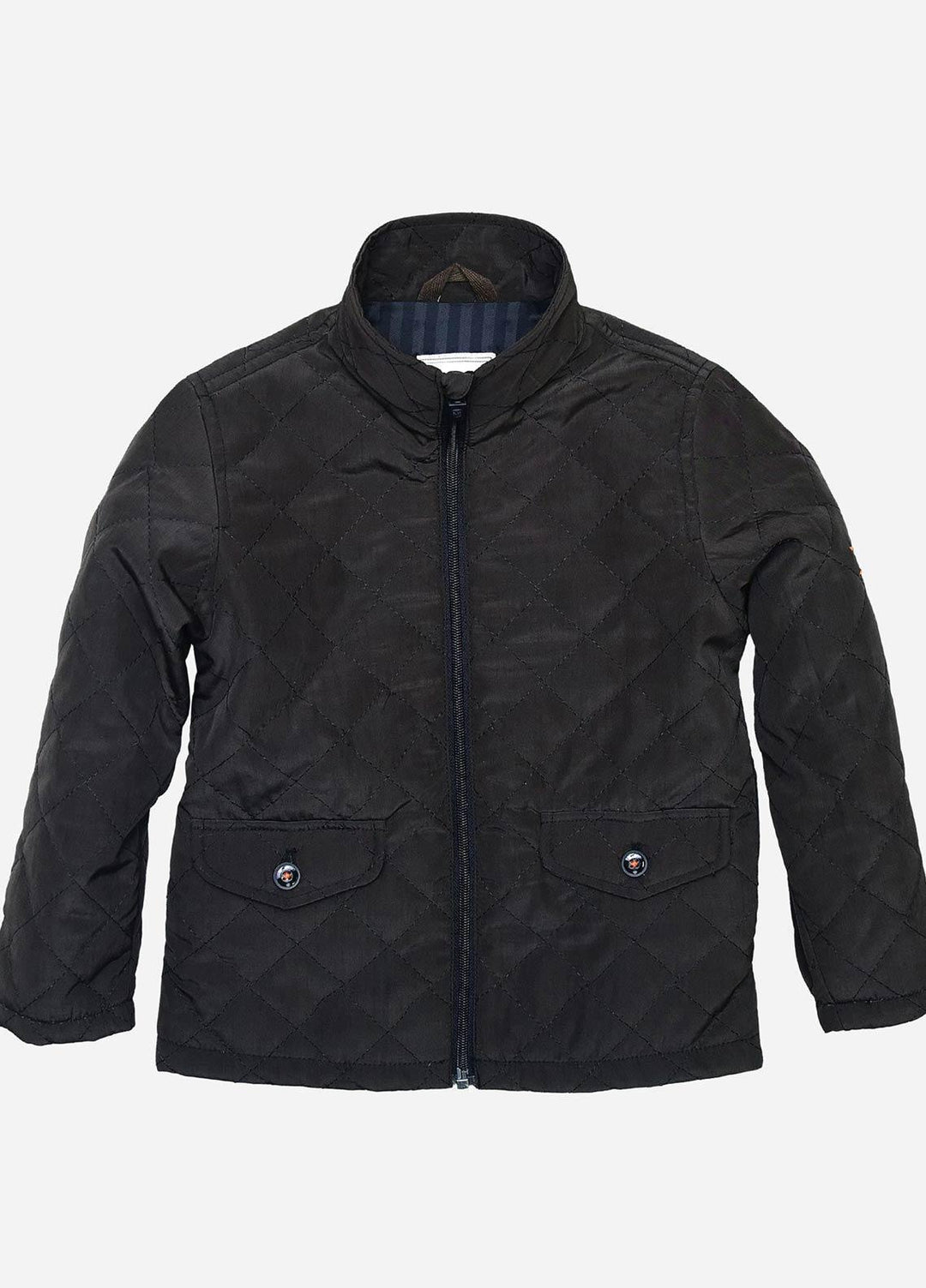 Brumano Polyester Casual Boys Jackets - BM20JJ Horizontal Brown Quilted Jacket - junior