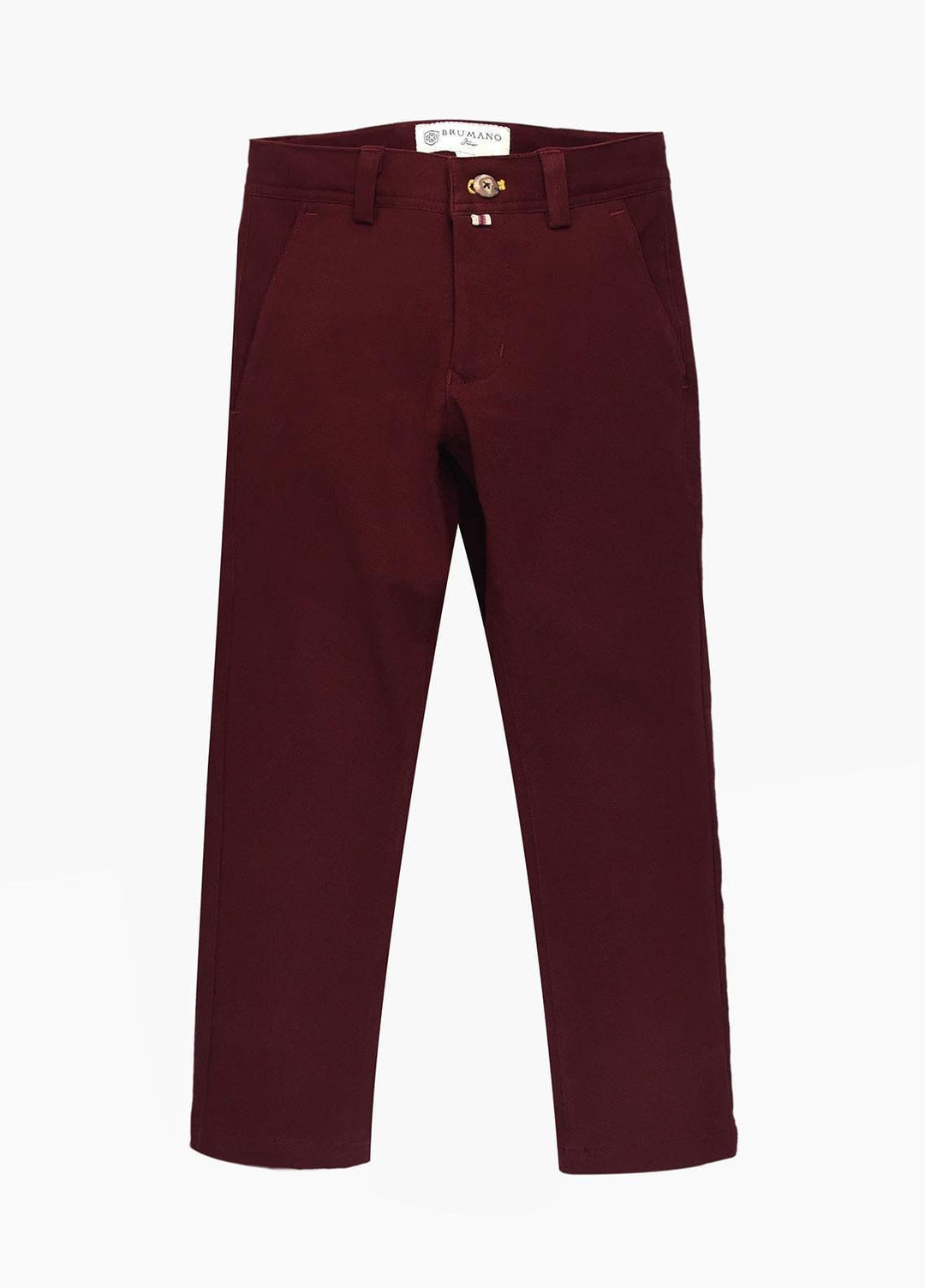Brumano Cotton Casual Trousers for Boys - Blue BM20JP Burgundy Casual Trouser - Junior