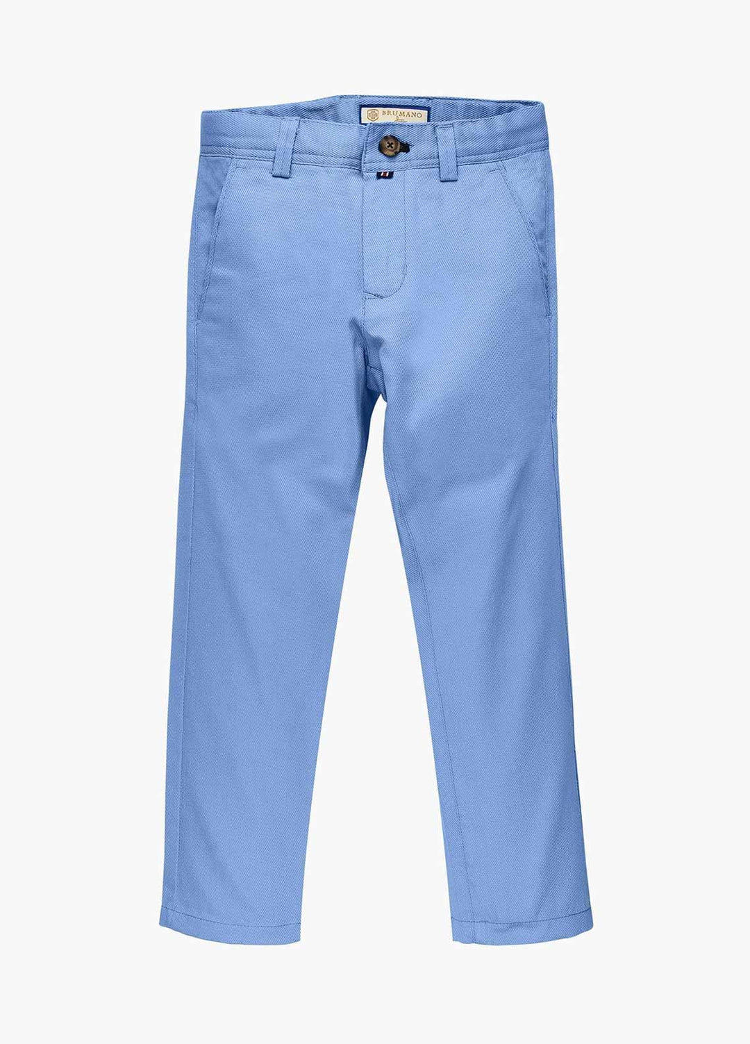 Brumano Cotton Casual Boys Trousers - Blue BM20JP Light Blue Structured Casual Trouser - Junior