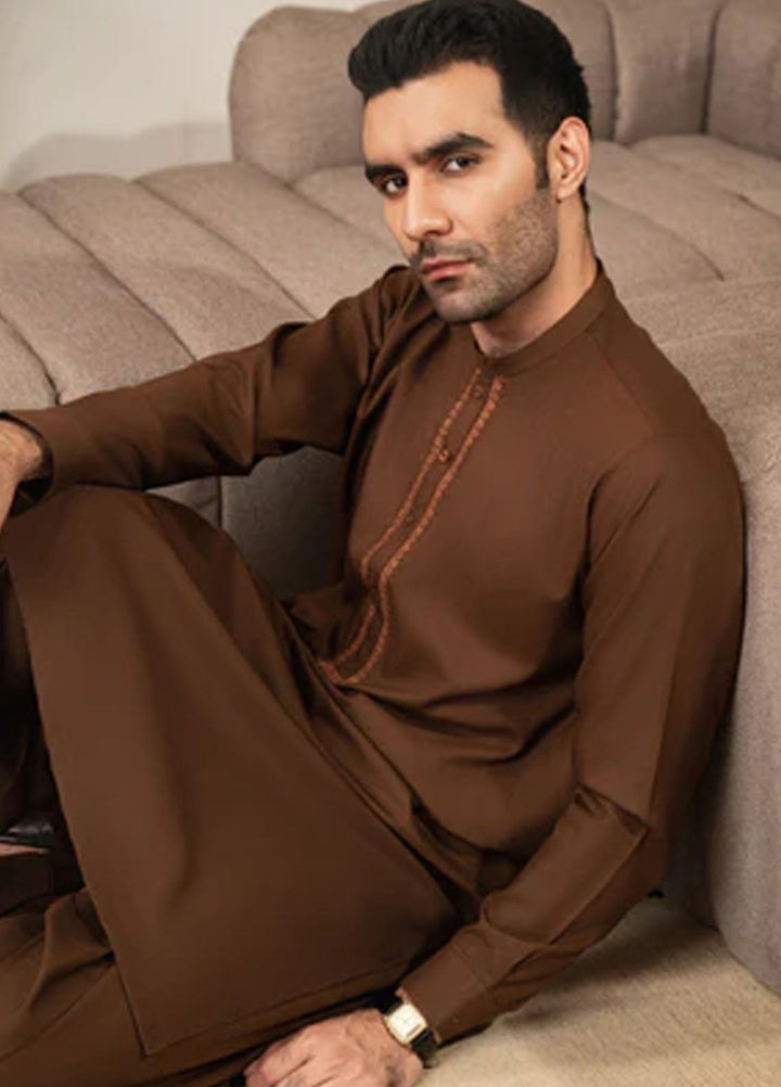 Buraq Pret Plain Wash N Wear Kurta Shalwar Rustam