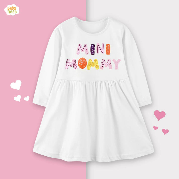 Baby Nest Pret 1 Piece Full Sleeves Baby Printed Frocks - Mini Mommy