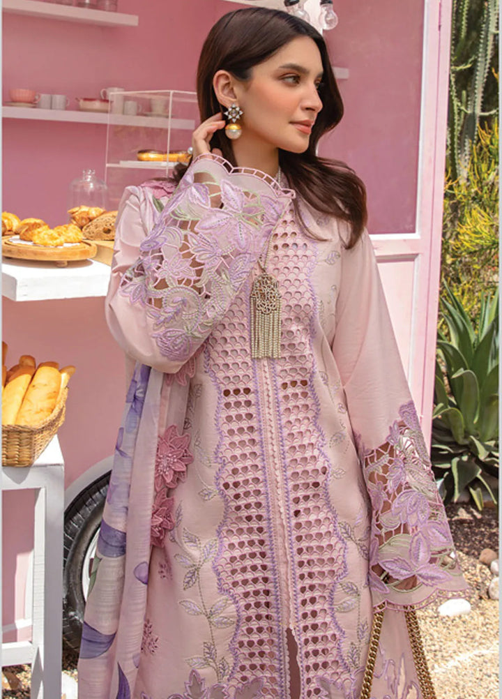 Carnation By Rang Rasiya Embroidered Lawn Suit Unstitched 3 Piece RR24CF D-10 Leah - Summer Collection