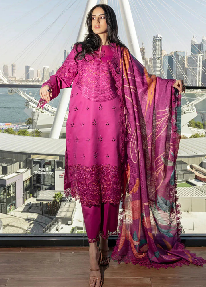 Carnation by Rang Rasiya Embroidered Lawn Suits Unstitched 3 Piece RR25CS D-10 Mahra - Summer Collection