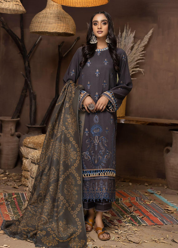 Carvaan By Humdum Embroidered Woolen Suits Unstitched 3 Piece HD22C 10 - Winter Collection