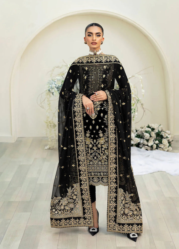 Celeste by Gulaal Embroidered Velvet Suit Unstitched 3 Piece GL-UV-24-01 Velour - Formal Collection
