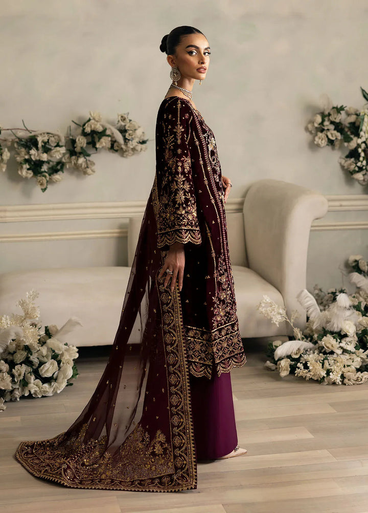 Celeste by Gulaal Embroidered Velvet Suit Unstitched 3 Piece GL-UV-24-03 Ember - Formal Collection
