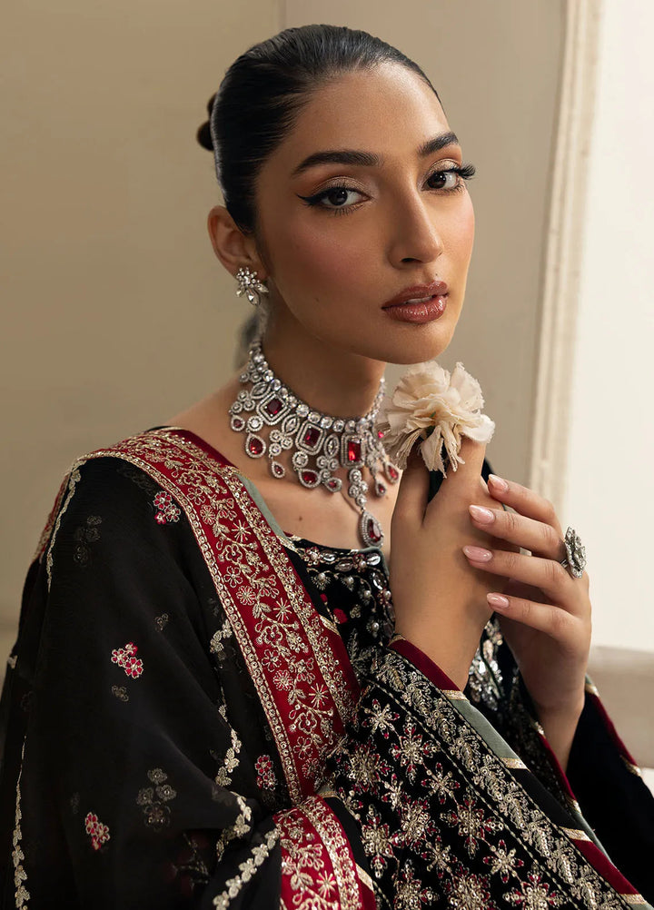 Celeste by Gulaal Embroidered Velvet Suit Unstitched 3 Piece GL-UV-24-06 Raven - Formal Collection