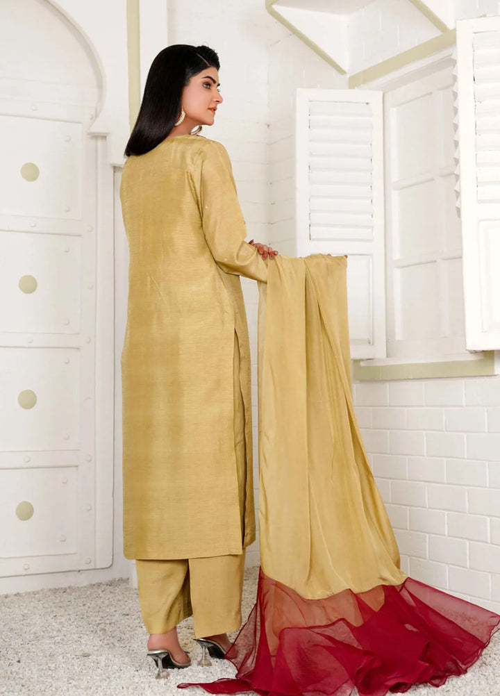 Celeste by Hadia Batool Pret Embroidered Raw Silk 3 Piece Suit Helena