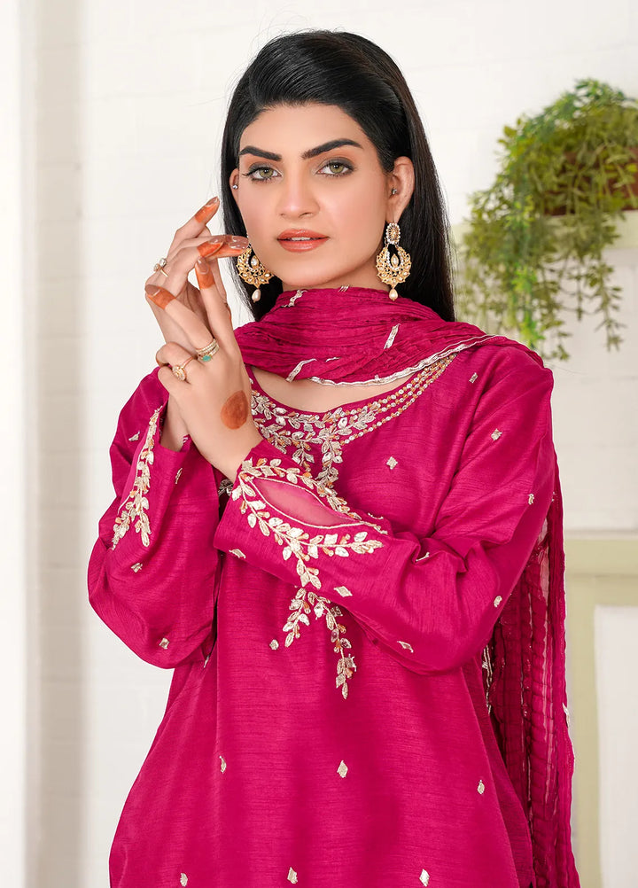 Celeste by Hadia Batool Pret Embroidered Raw Silk 3 Piece Suit Elysia