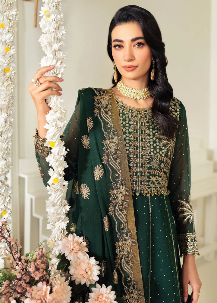 Celine by Alizeh Fashion Embroidered Chiffon Suit Unstitched 3 Piece AFB25C D-03 Citrus - Formals Collection