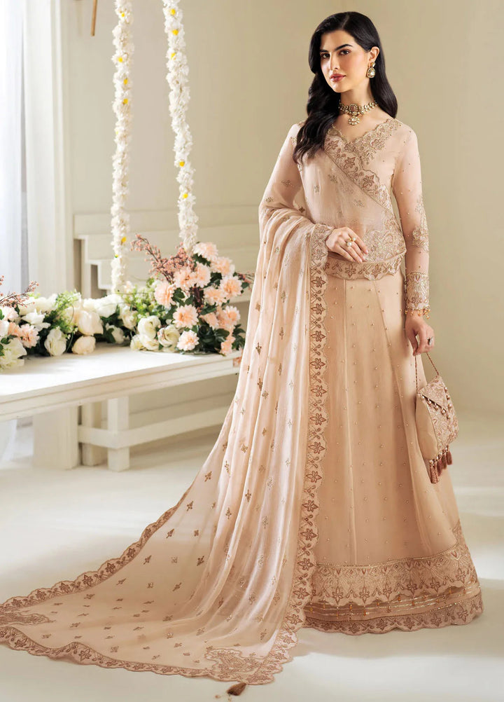 Celine by Alizeh Fashion Embroidered Chiffon Suit Unstitched 3 Piece AFB25C D-04 Lotus - Formals Collection