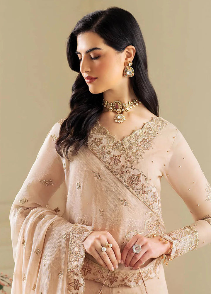 Celine by Alizeh Fashion Embroidered Chiffon Suit Unstitched 3 Piece AFB25C D-04 Lotus - Formals Collection