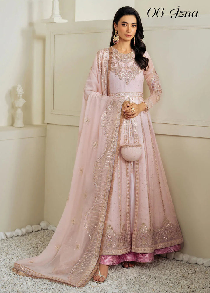 Celine by Alizeh Fashion Embroidered Chiffon Suit Unstitched 3 Piece AFB25C D-06 Izna - Formals Collection