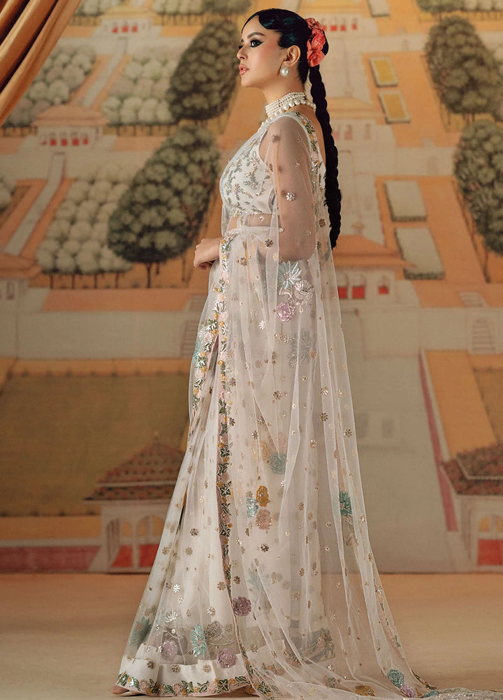 Chamak Dhamak by Fozia Khalid Pret Embelished Net Saree FK-9003 Mu dikhai