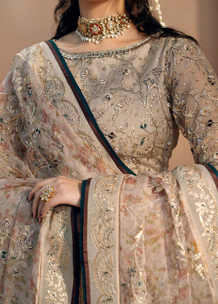 Chamak Dhamak by Fozia Khalid Pret Embelished Organza 3 Piece Suit FK-9001 Rasam