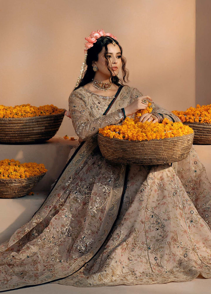 Chamak Dhamak by Fozia Khalid Pret Embelished Organza 3 Piece Suit FK-9001 Rasam