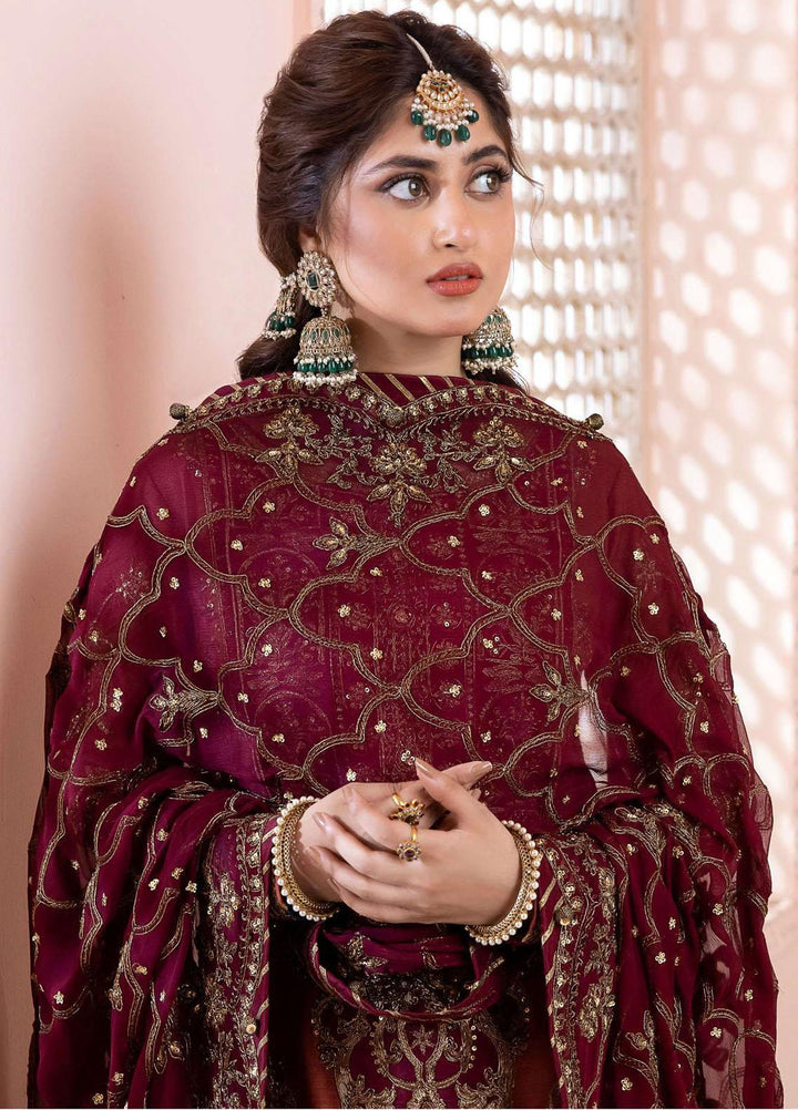 Chandni By Asim Jofa Embroidered Raw Silk Suits Unstitched 3 Piece AJ23CH AJCC-01 - Luxury Collection
