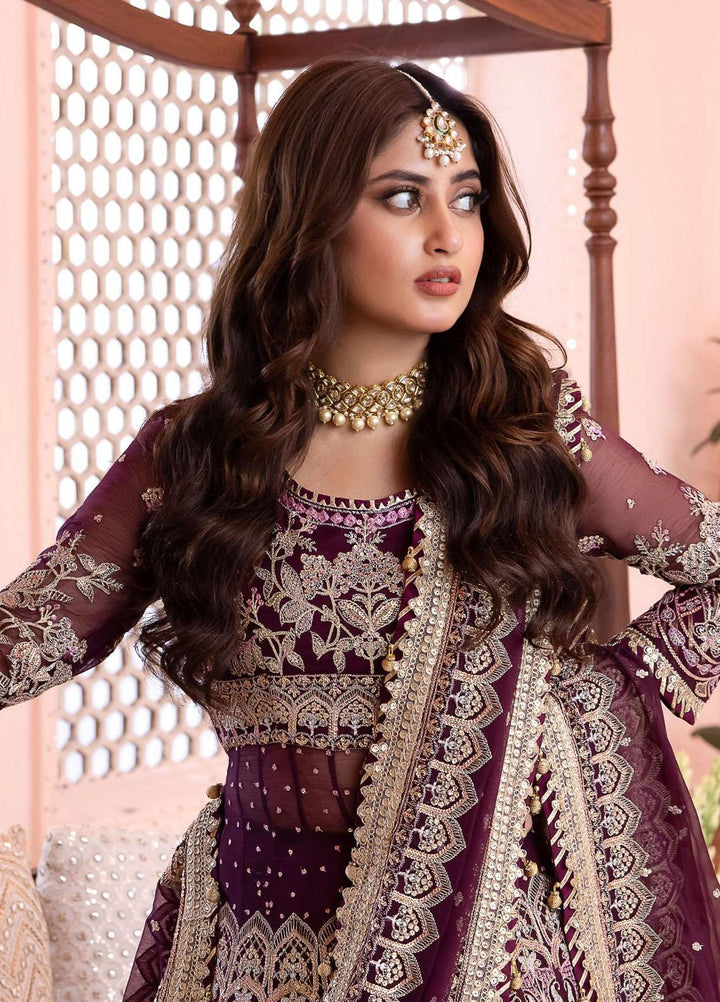 Chandni By Asim Jofa Embroidered Chiffon Suits Unstitched 3 Piece AJ23CH AJCC-10 - Luxury Collection