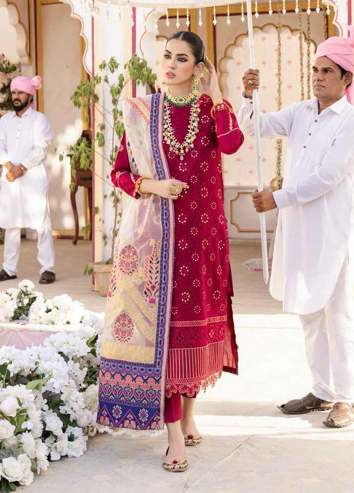 Chandni By Nureh Embroidered Lawn Suits Unstitched 3 Piece NU22C NF-36 - Eid Collection