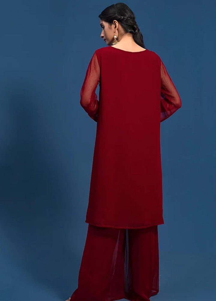 Change Festive Pret  Chiffon 2 Piece Suit CK2336 Maroon